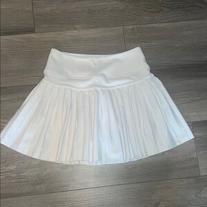 Athletic White Pleated Skort